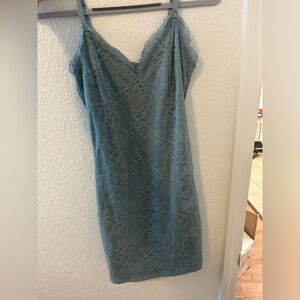 Blue lacy dress